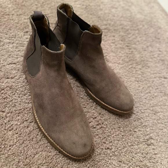 Zara Faux Suede Chelsea Boots